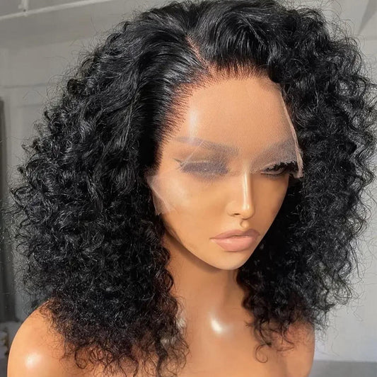 VIRGIN HAIR Deep waves 12 inch Transparent lace 13*4