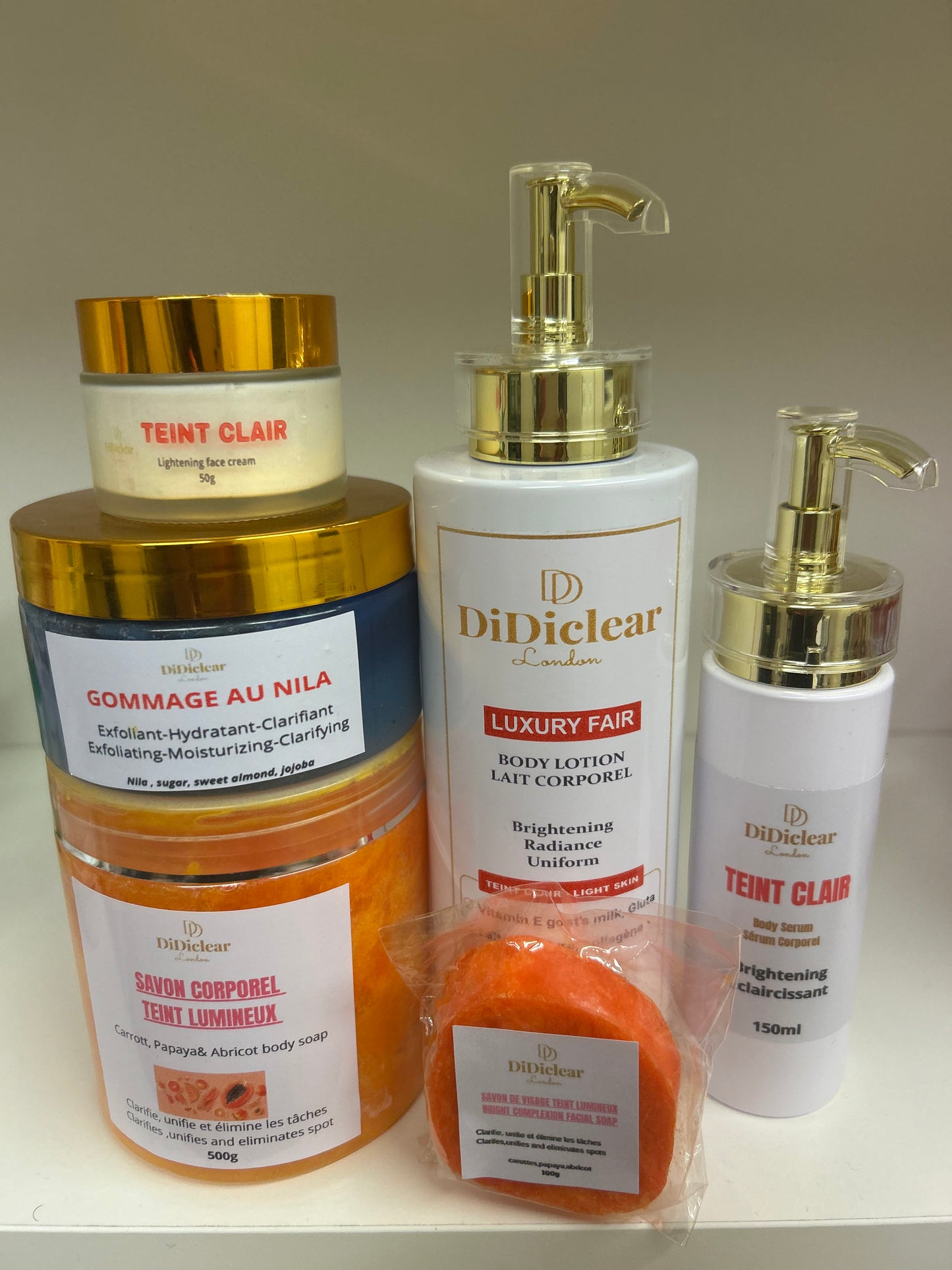 Gamme teint marron clair/ Brown Lightening set