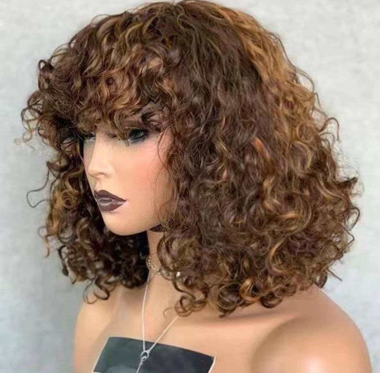 BURMESE HAIR closure  bang wig 14 inch