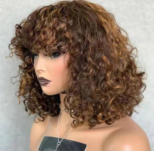BURMESE HAIR closure  bang wig 14 inch