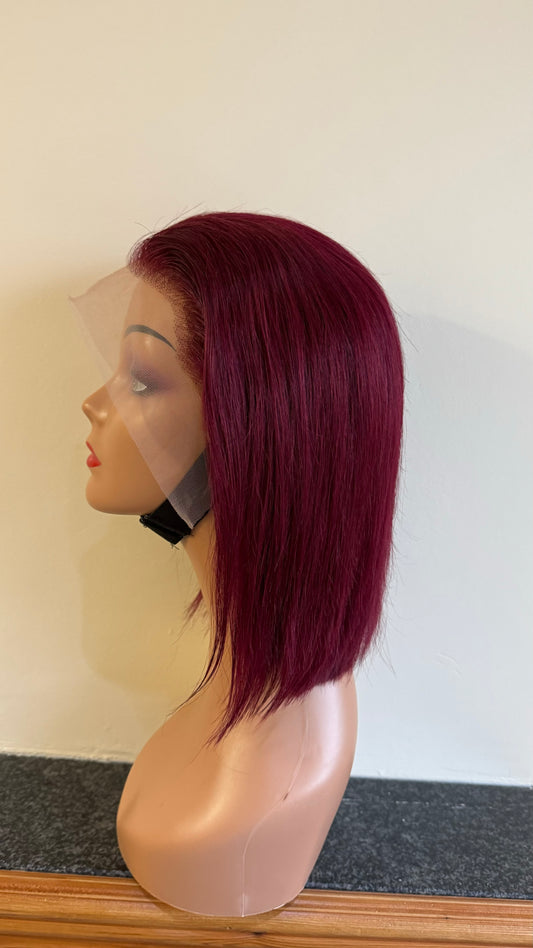 Bob wig transparent lace 13*4