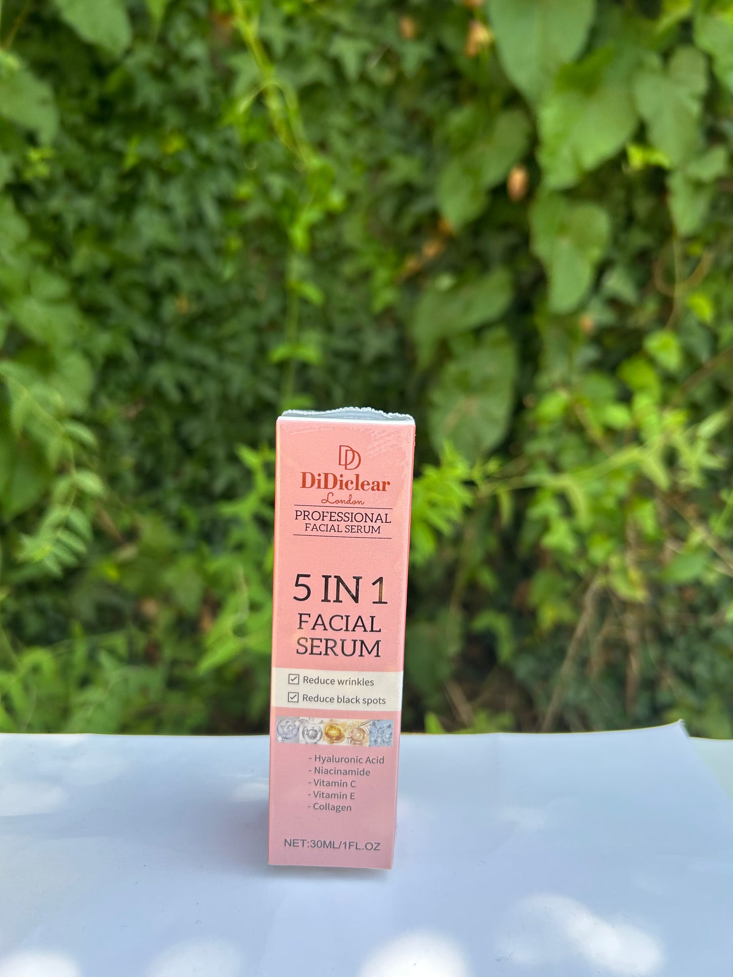 FACE SERUM 5 in 1- Sérum de visage protecteur et eclaircissant 5 en 1 -Acide hyaluronique-collagène