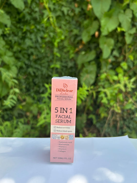 FACE SERUM 5 in 1- Sérum de visage protecteur et eclaircissant 5 en 1 -Acide hyaluronique-collagène